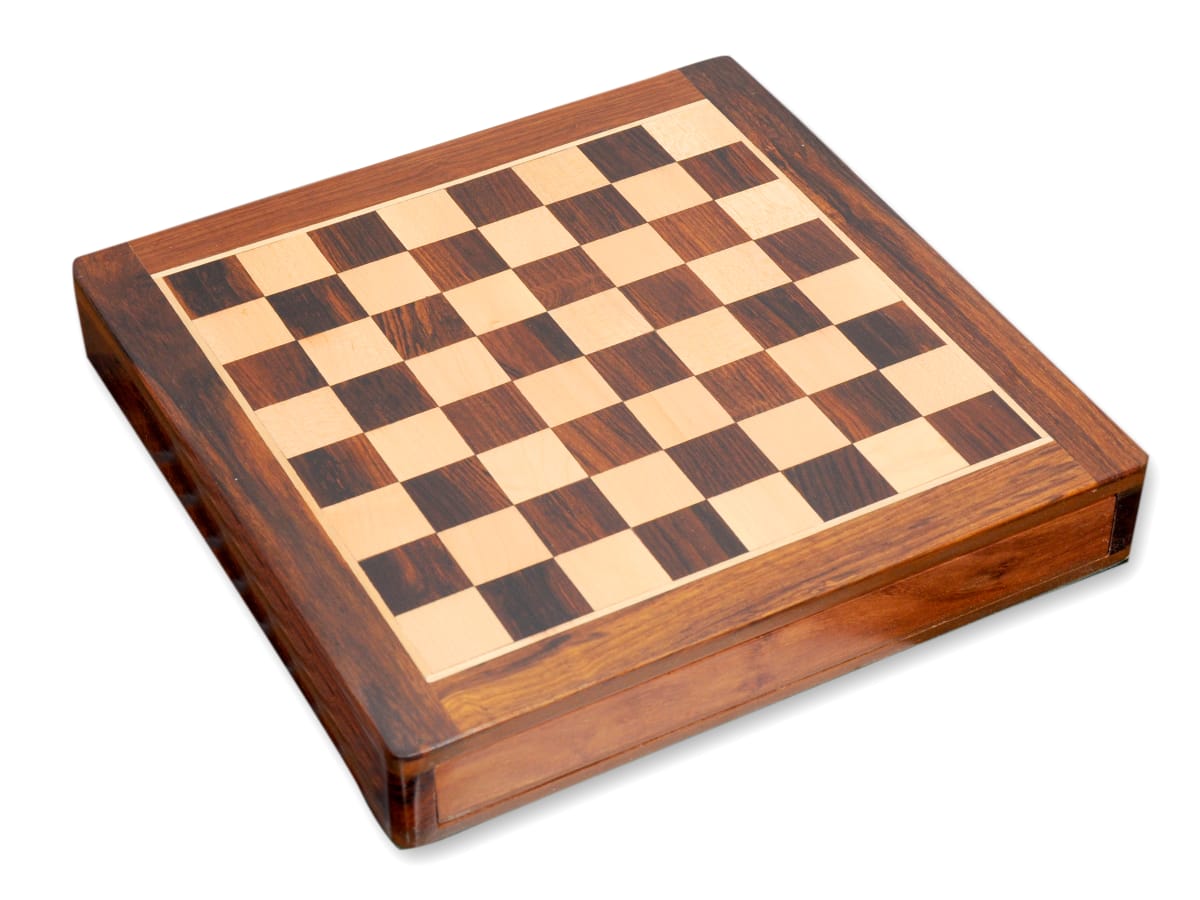 Wooden chess 12x12 inch drawer design