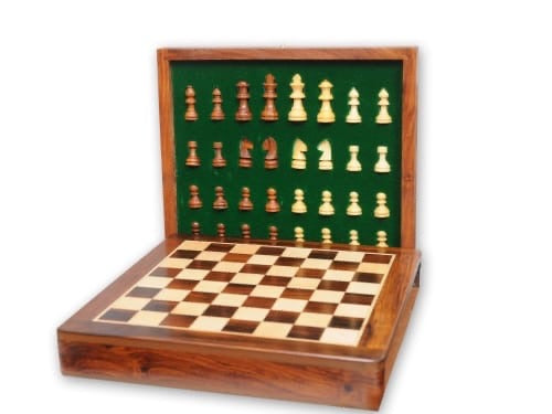 Wooden chess 12x12 inch drawer design